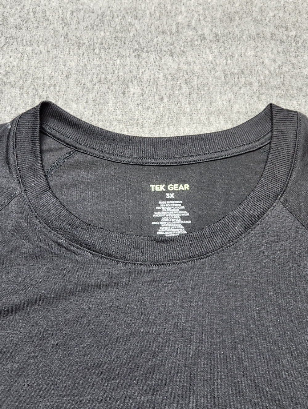Tek Gear Black Athletic T Shirt Womens 3X Performance Stretch Gym Tee - Picture 4 of 5